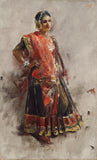 Indian Dancing Girl - Edwin Lord Weeks - Orientalism Art Painting