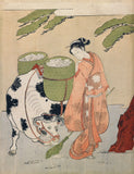 Ox Herder - Suzuki Harunobu - Japanese Ukiyo Woodblock Painting