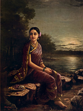 Radha In The Moonlight - Raja Ravi Varma