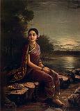 Radha In The Moonlight - Raja Ravi Varma