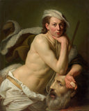 Self Portrait As David With The Head Of Goliath - Johann Zoffany