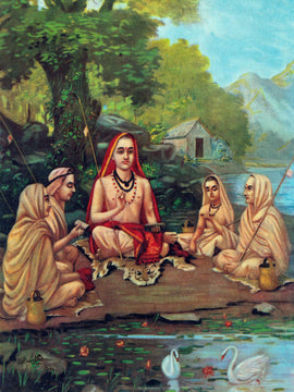 Shrimad Guru Adi Shankaracharya - Raja Ravi Varma Oleograph Print - Indian Masters Painting