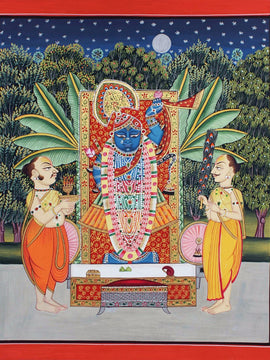 Srinathji Nathdwara - Sharad Poornima - Krishna Pichvai Indian Painting