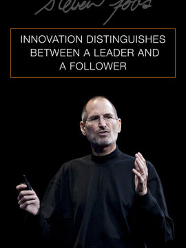 Steve Jobs Apple Founder - Innovation distinguishes between a leader and a follower