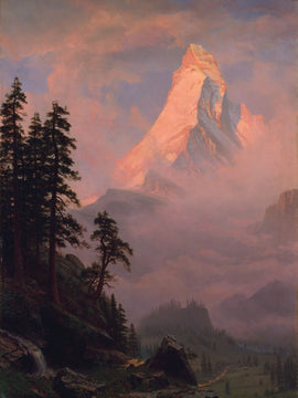 Sunrise On The Matterhorn - Albert Bierstadt - Landscape Painting