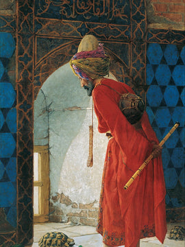 The Tortoise Trainer - Osman Hamdi Bey - Orientalist Painting