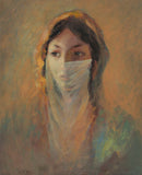 Woman With A Veil - Edwin Lord Weeks - Orientalism Art Painting