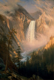 Yellowstone Falls - Albert Bierstadt - Landscape Painting