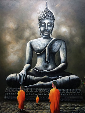 Young Buddhist Monks - Buddha Painting Collection