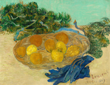 Still Life Of Oranges And Lemons With Blue Gloves - Vincent Van Gogh Masterpiece Painting