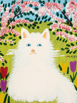 White Cat - Maud Lewis Folk Art Painting