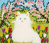 White Cat - Maud Lewis Folk Art Painting