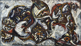 Composition With Masked Forms - Jackson Pollock