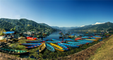 Mountain View Of Macchapuchare From Phewa lake In Pokhara Nepal