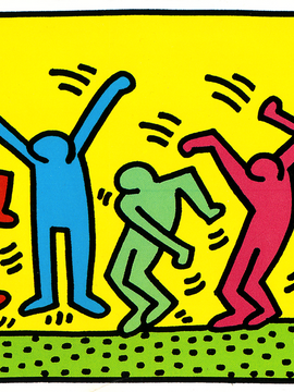 Dancing Figure – Keith Haring – Pop Art Painting