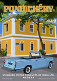 Visit India - Pondichery - Vintage Travel Poster