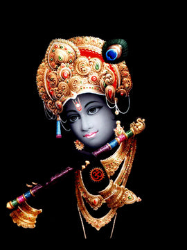 Indian Art - Digital Painting - Krishna With Flute