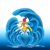 Indian Art - Digital Painting - Krishna Defeats Kalia