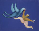 Man With Bird - Manjit Bawa