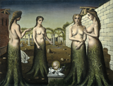 The Break Of Day - Paul Delvaux - Surrealism Painting