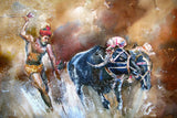 Kambala - The Annual Buffalo Run In Mangaluru - India Art Painting