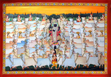 Lord Shrinathji With Cows -  Krishna Pichwai Painting