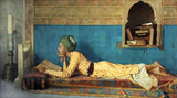 Young Man Studying - Osman Hamdi Bey - Orientalist Painting