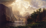 Among The Sierra Nevada California - Albert Bierstadt - Landscape Painting