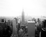 NYC Skyline Empire State Building - Black And White Print