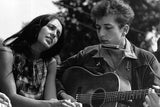 Music And Musicians Poster Collection - Bob Dylan With Joan Baez - Vintage Photograph