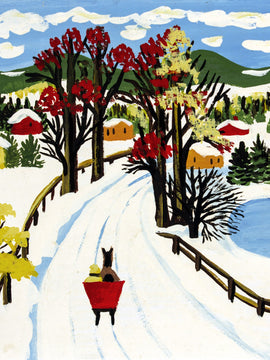 Winter Sleigh Ride - Maud Lewis - Folk Art Painting