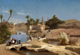 View Of Medinet El-Fayoum  - Jean-Leon Gerome - Orientalist Art Painting