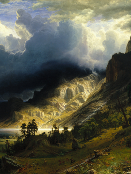 A Storm In The Rocky Mountains, Mt. Rosalie - Albert Bierstadt - Landscape Painting