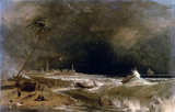 William Daniell - Madras Or For St George In The Bay Of Bengal - A Squall Passing Off