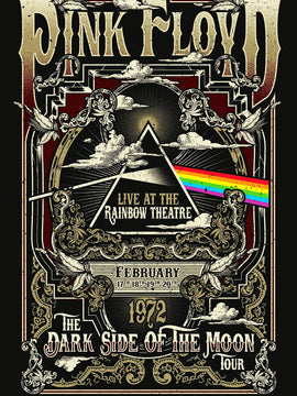 Pink Floyd - Dark Side Of The Moon 1972 Concert At The Rainbow Theatre - Live Concert Poster