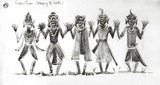 Design Sketches For Goopy Gayn Bagha Bayn - Satyajit Ray