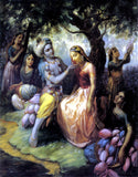 Indian Art - Painting - Krishna And Radha With Gopis