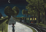 The Vicinal (Le Vicinal) - Paul Delvaux - Surrealism Painting