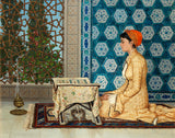 Young Woman Reading The Quran - Osman Hamdi Bey - Orientalist Painting