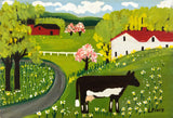 Cow In Springtime - Maud Lewis - Folk Art Painting