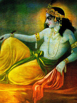 Indian Art - Krishna Painting - Krishna Resting