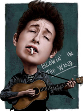 Music And Musicians Poster Collection - Bob Dylan - Blowin In The Wind - Fan Art