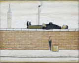 Man Lying On A Wall - L S Lowry