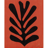Black Leaf On Red Background (Feuille Noire Sur Fond Rouge) – Henri Matisse - Cutouts Lithograph Art Print